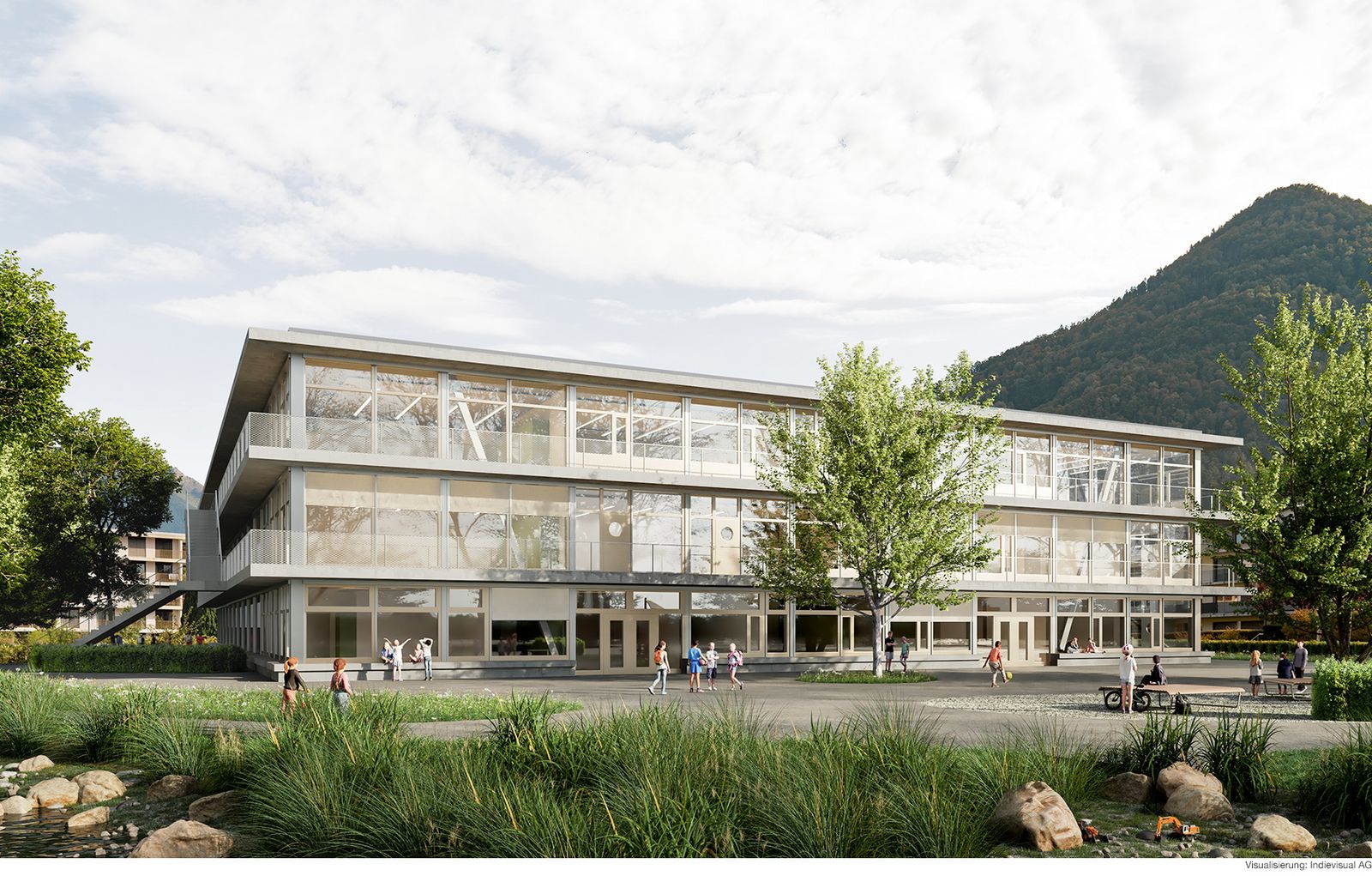 Neubau Schulhaus Obererlen, Näfels GL